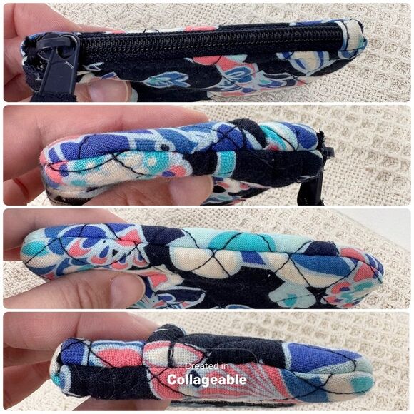 Vera Bradley Lotus Flower Swirl Coin Purse Card Case Wallet - Picture 2 of 7